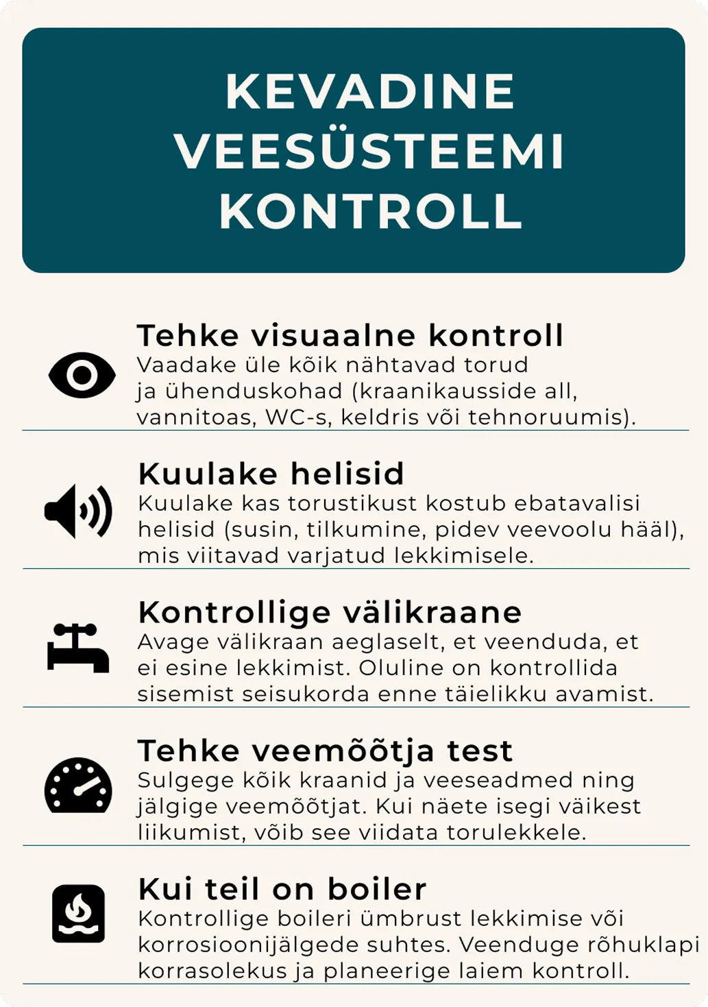 Veesüsteemi kontroll